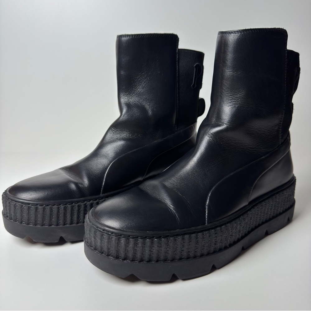 Platform Ankle FENTY Puma x Rihanna Women's Leather Chelsea Sneaker Booties